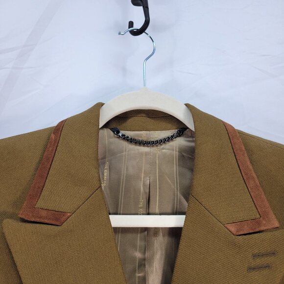 The Kooples Wool Leather Suit Jacket FR 42 US 10 NWT - Picture 8 of 14